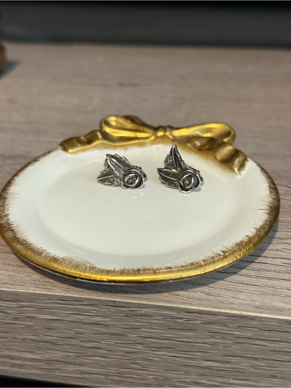 Sarah Coventry Silver Rosebud Stud Earrings